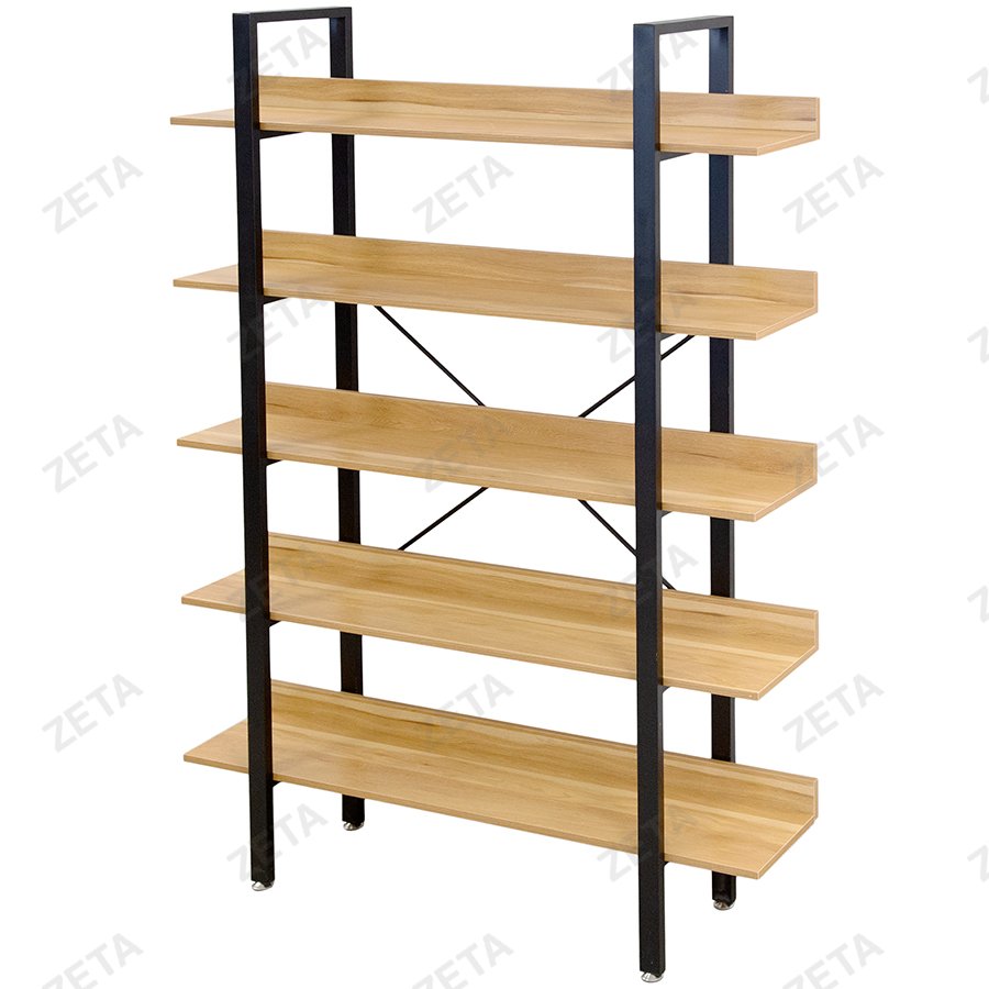 Стеллаж 5 полок (1200*280*1710 мм.) №S-15 (чёрный) (ВИ)