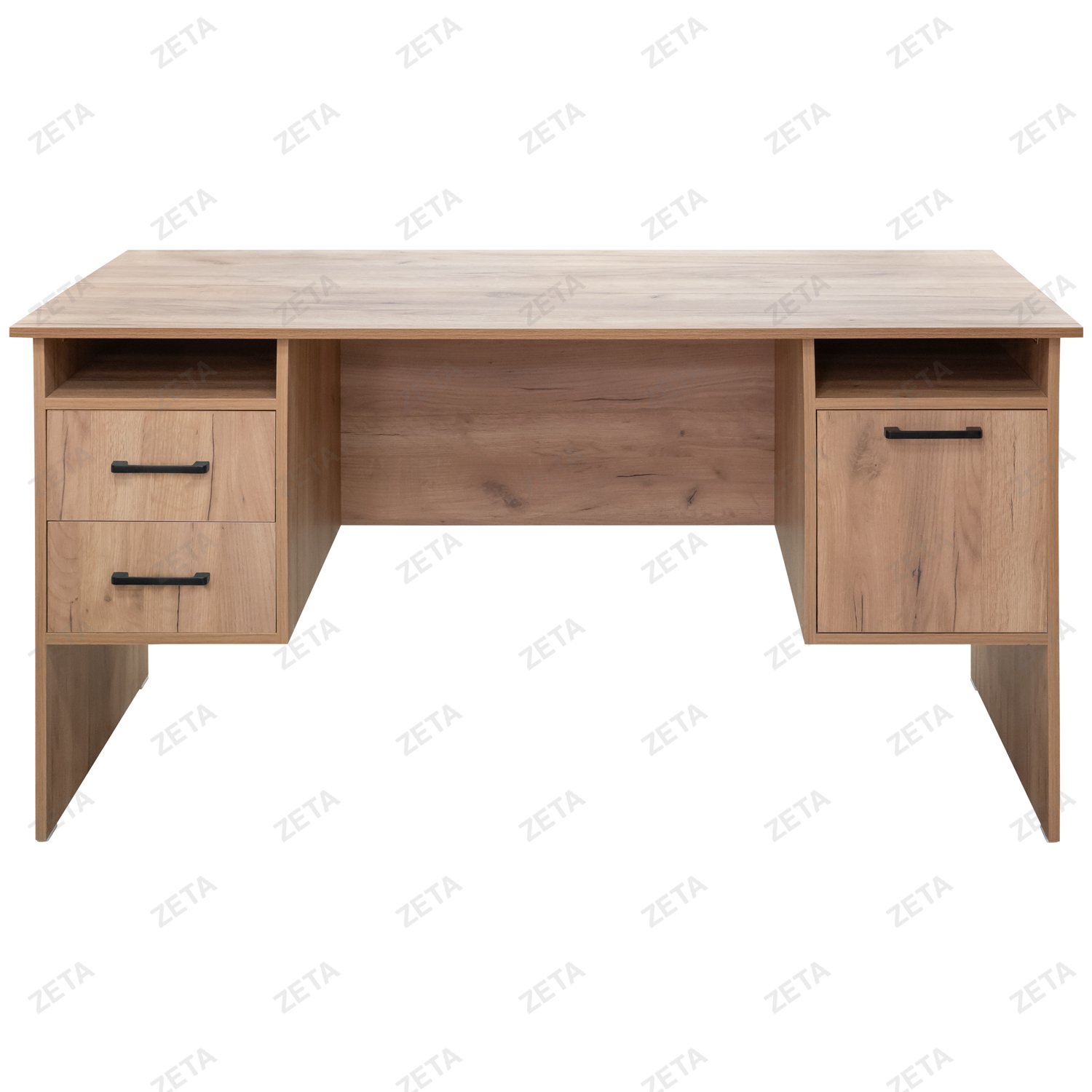 Стол двухтумбовый "КУЛ-109" (дуб крафт золотой) (М-Узб)