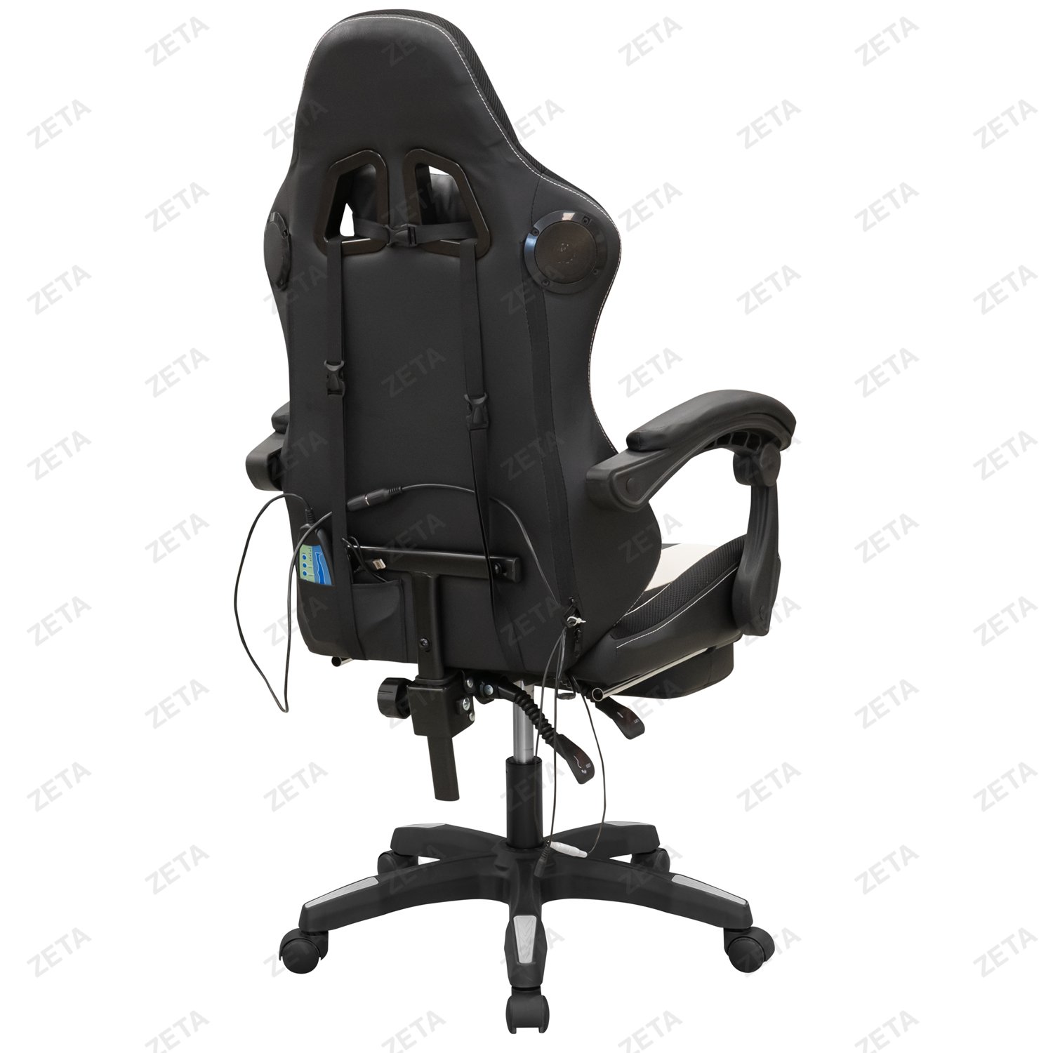 Кресло GM-2023 (черный / белый) (ВИ)