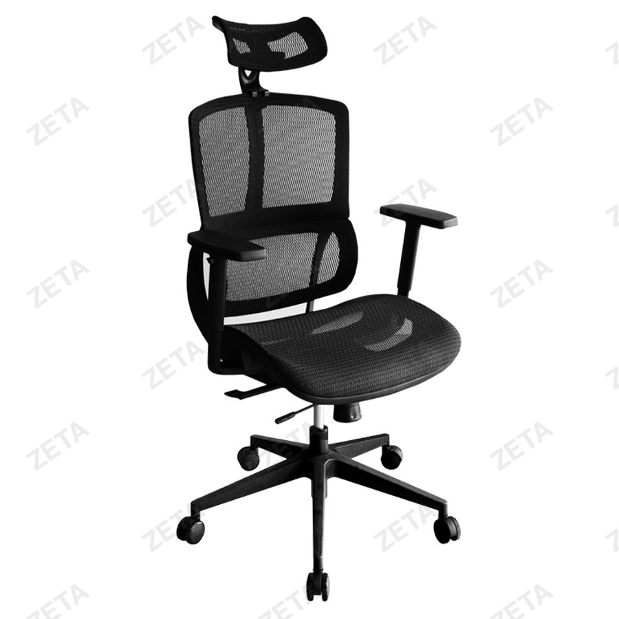 Кресло №YS-0917H-T(A+A) (чёрная сетка, крестовина пласт.)
