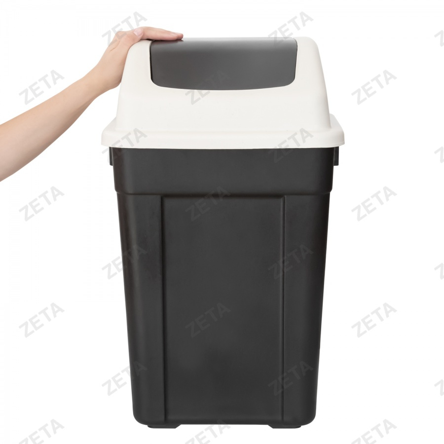 Ведро для мусора с клапаном, чёрное (32 л.) - изображение 2