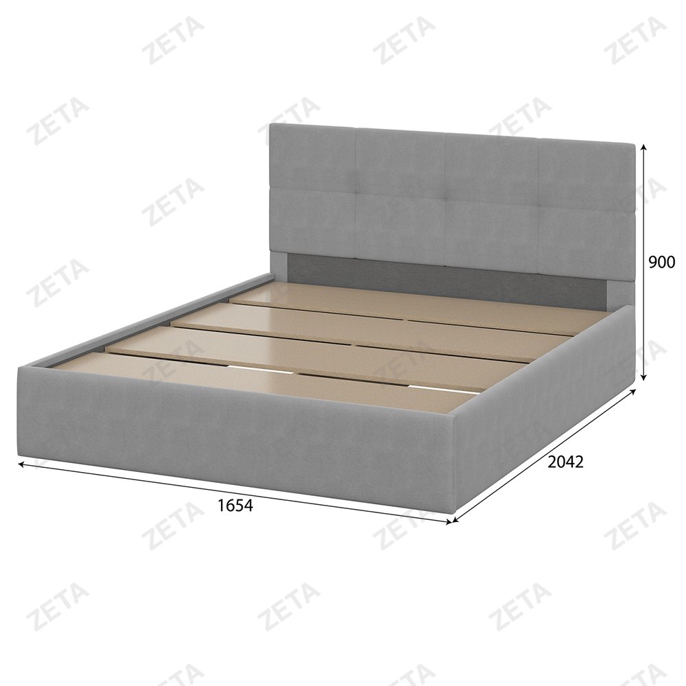 Кровать двойная №4 №00-00112031 (серый) (РФ)