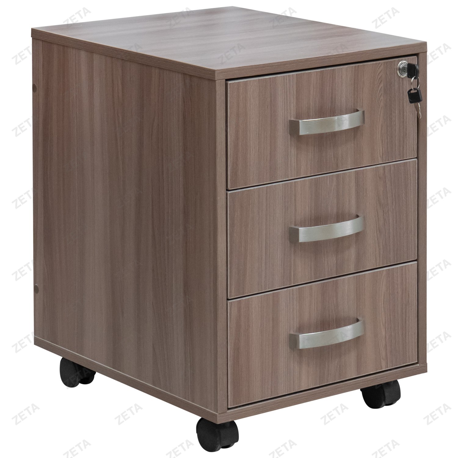 Тумба мобильная с замком Кул-105 (ясень шимо темный) (ТП)