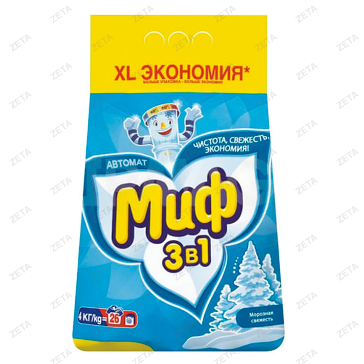 Стиральный порошок Миф Автомат 3в1 4 кг.