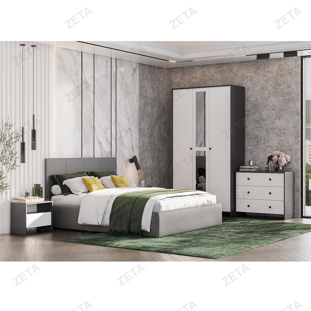 Кровать двойная №4 №00-00112031 (серый) (РФ)