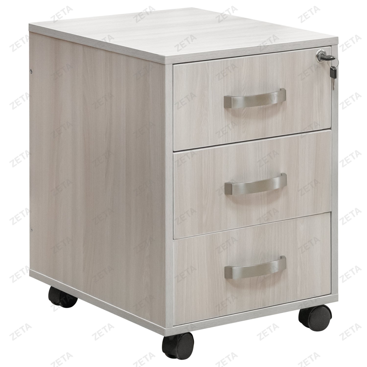 Тумба мобильная с замком Кул-105 (ясень шимо светлый) (ТП)