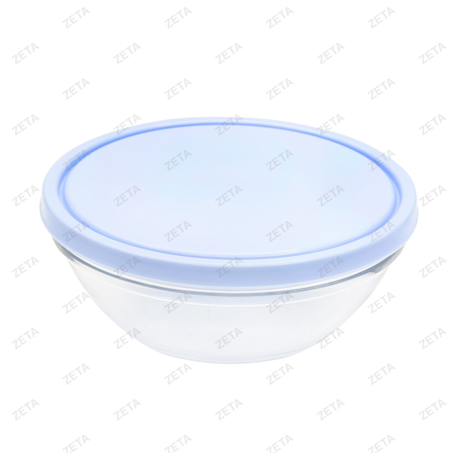 Салатница стеклянная с пластиковой крышкой "Chef-s" №53583 (Blue) (SHP)