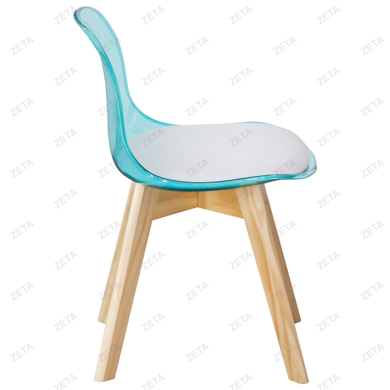 Стул пластиковый детский "S-0253CK" (синий прозрачный) (ВИ)