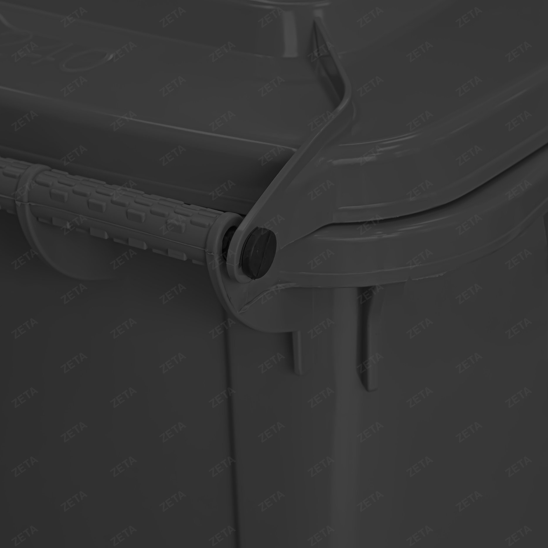 Бак мусорный 280 л. с крышкой, на колесах (чёрный)