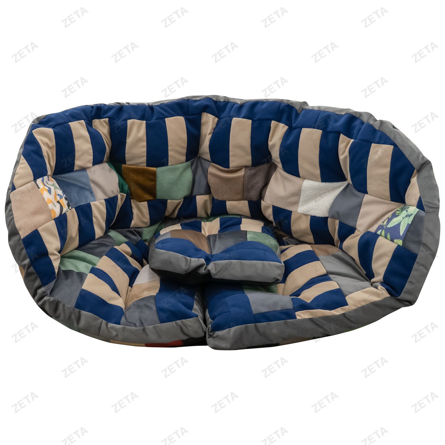 Мягкий элемент со спинкой на липучке (пэчворк)