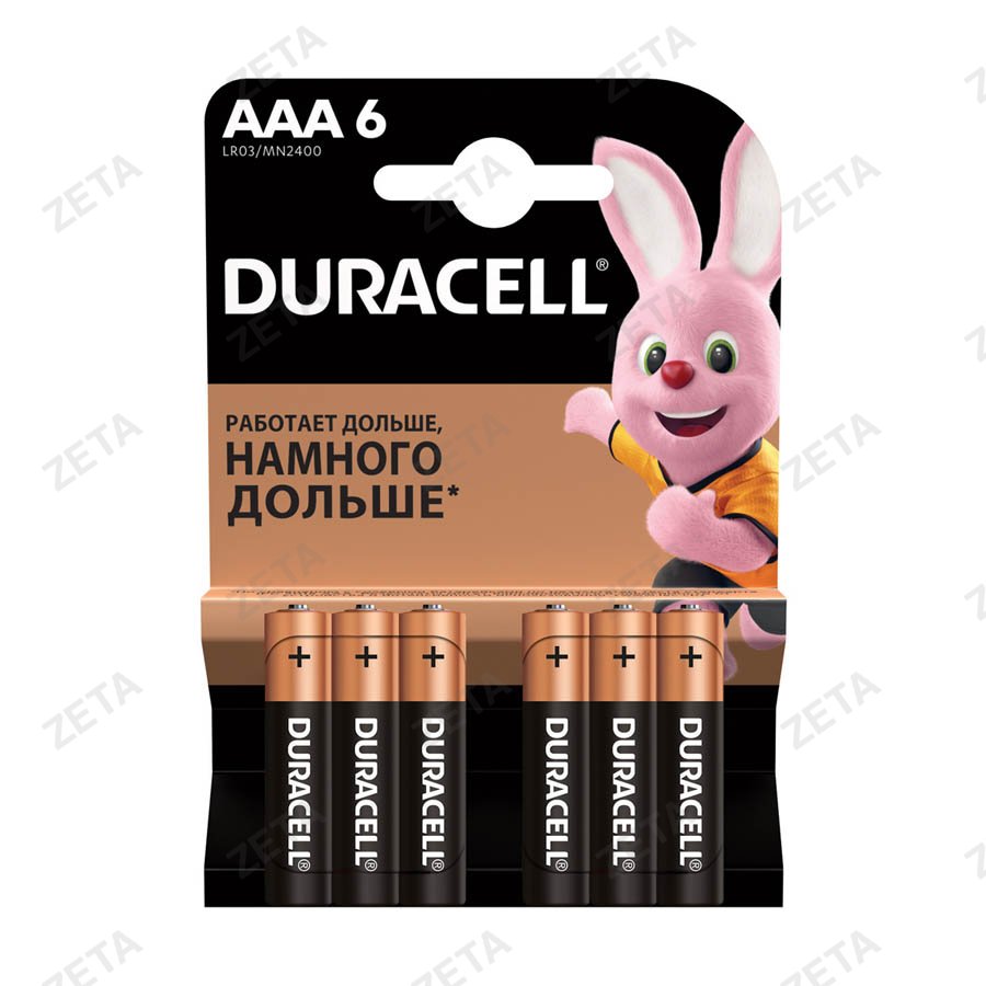 Батарейка "Duracell" 6 шт. №Basic AAA mon - изображение 1