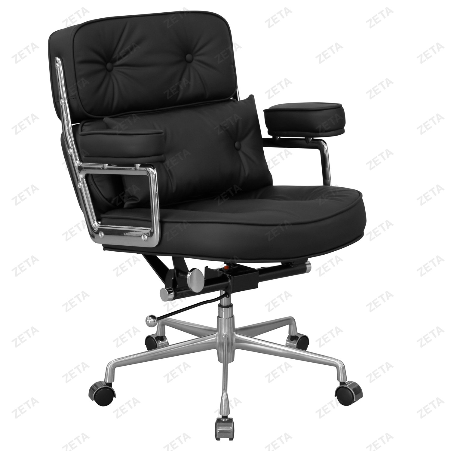 Кресло №656 (каркас и крестовина алюминий) чёрное (ВИ) - изображение 1