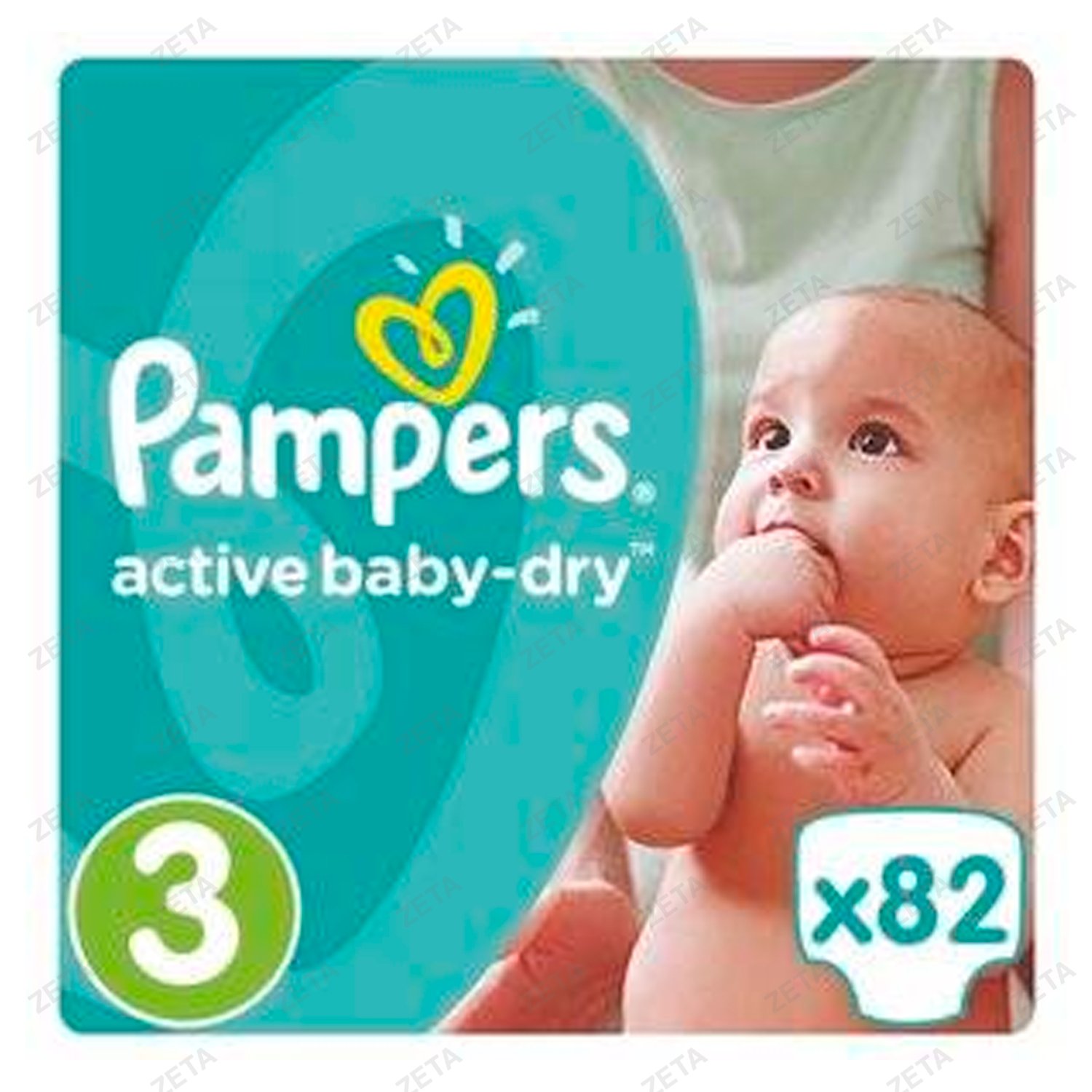 Подгузники Pampers Active Baby-Dry Midi (4-9кг) 82 шт. - изображение 1