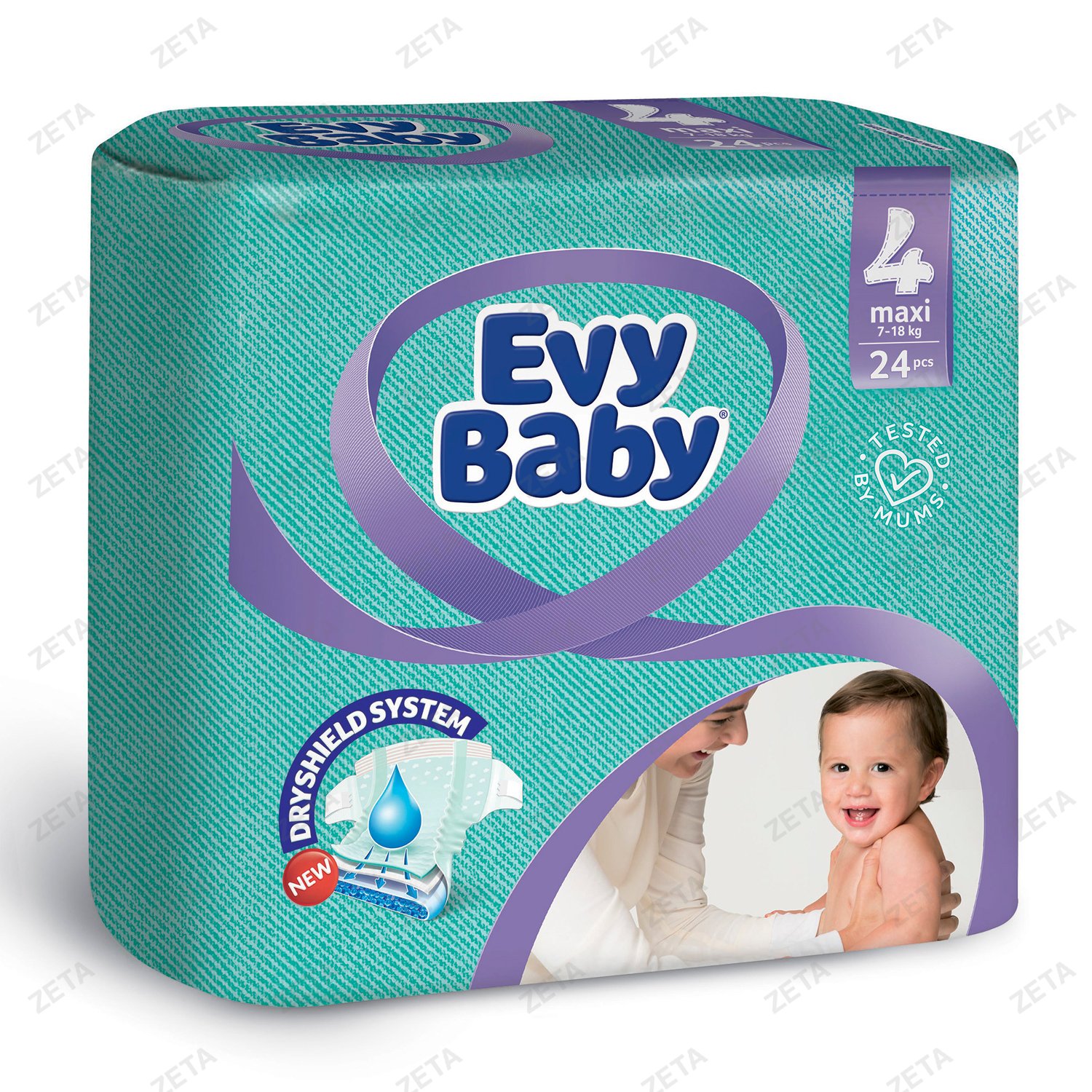 Подгузники Evy Baby 24 шт. "Maxi 4" 7-18 кг - изображение 1