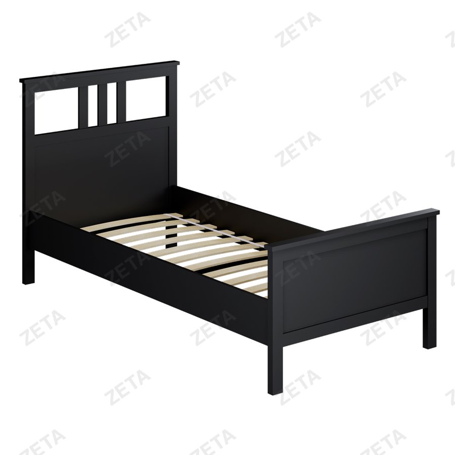 Кровать одинарная "Кымор" (900*2000 мм.) №5031310105 (чёрный) (Лузалес-РФ)