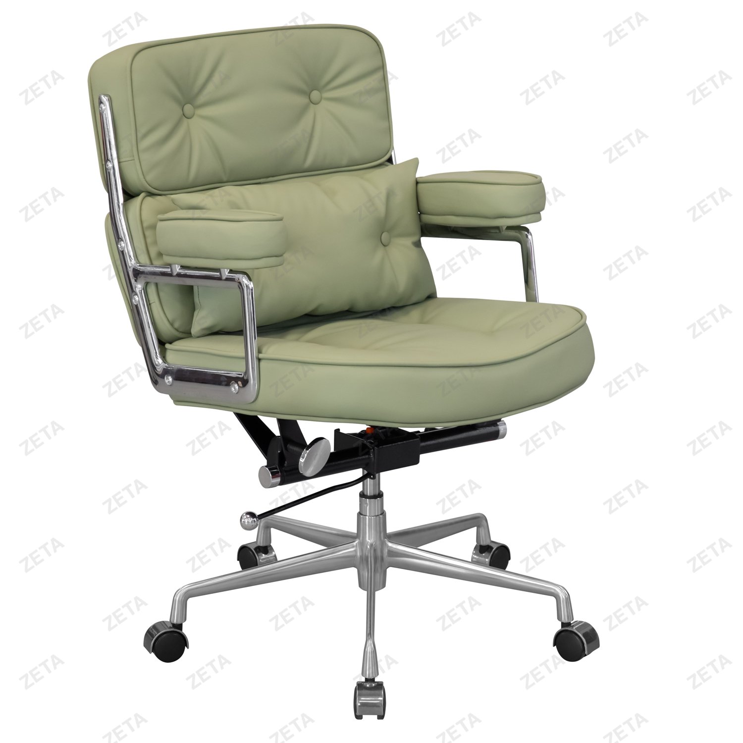Кресло №656 (каркас и крестовина алюминий) зеленое (ВИ)