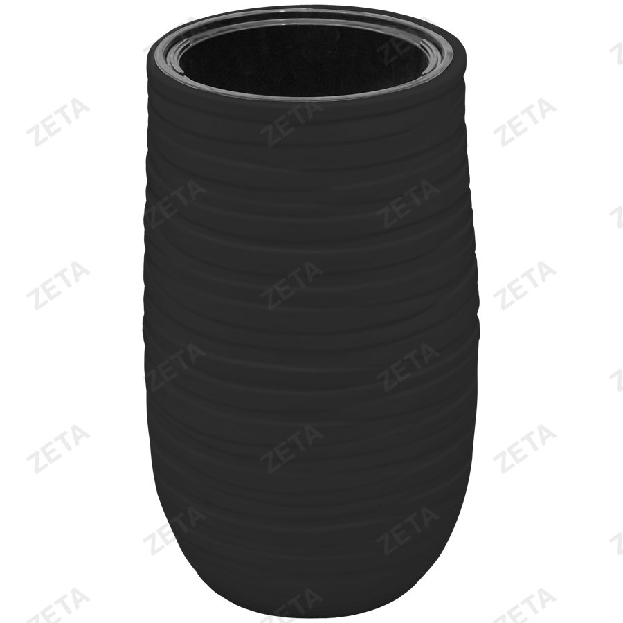 Кашпо для цветов "Лайн Б" чёрное