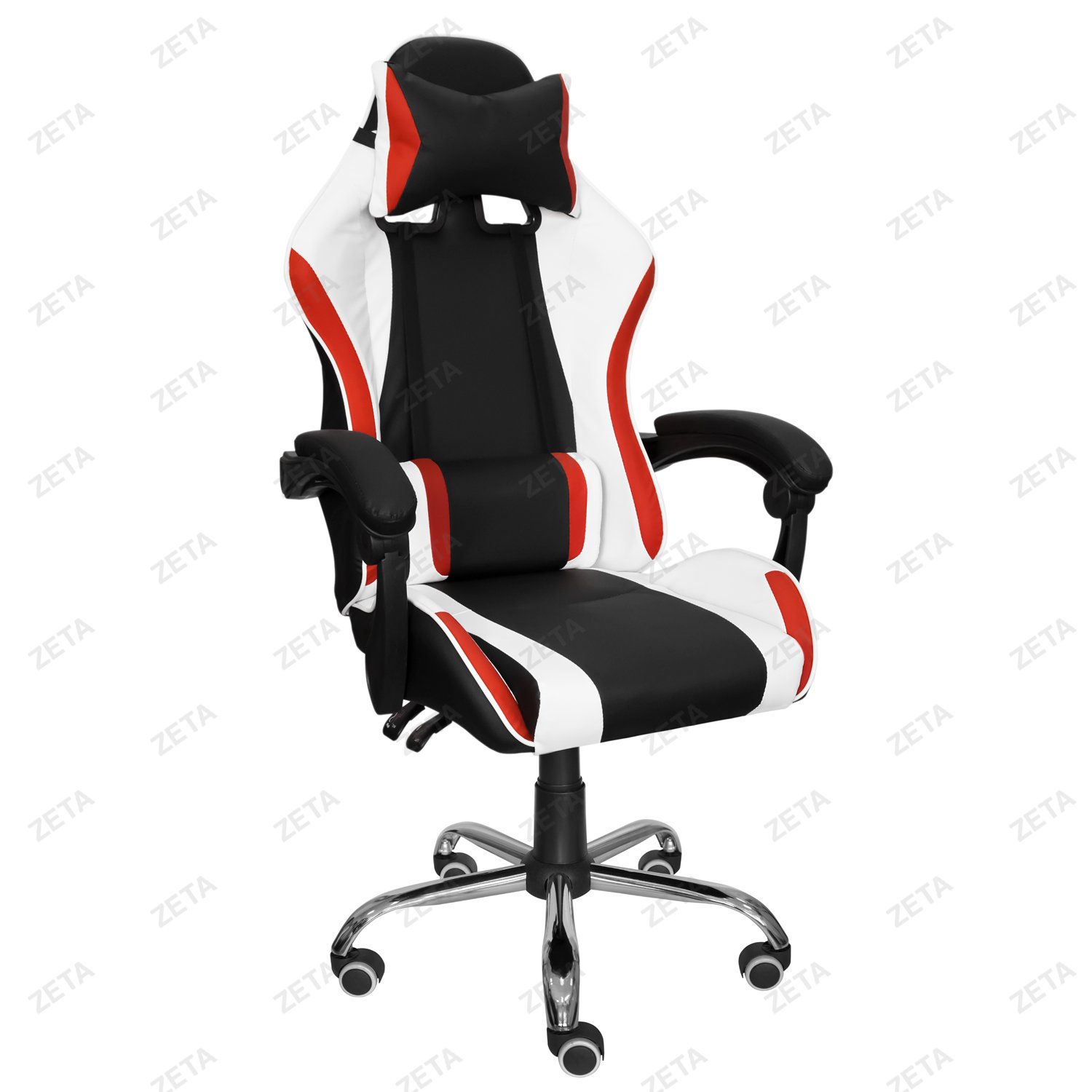 Кресло №GC-5 (чёрно-бело-красное) - изображение 1