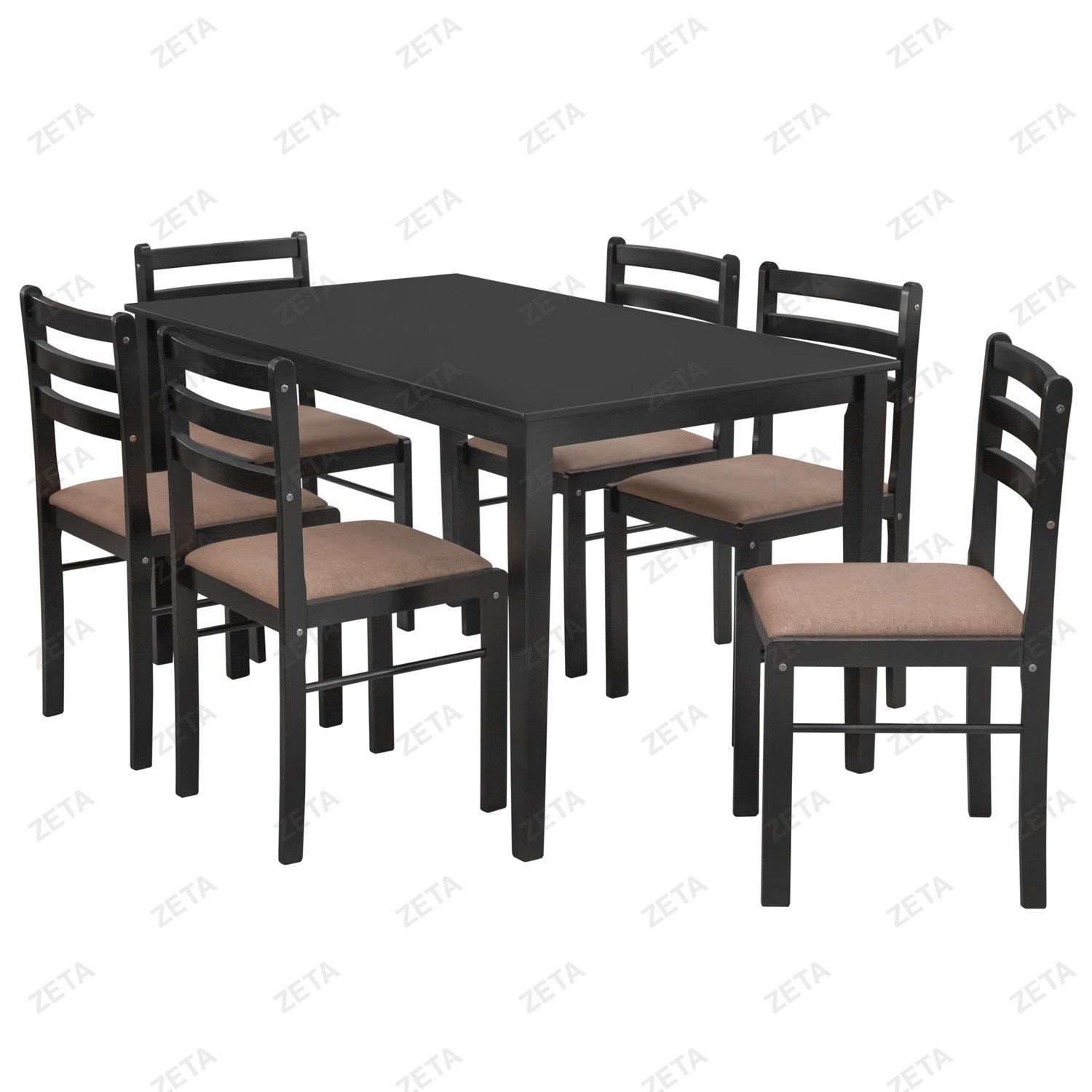 Комплект мебели стол + 6 стульев №RH7009T+ RH168C (капучино) - изображение 1