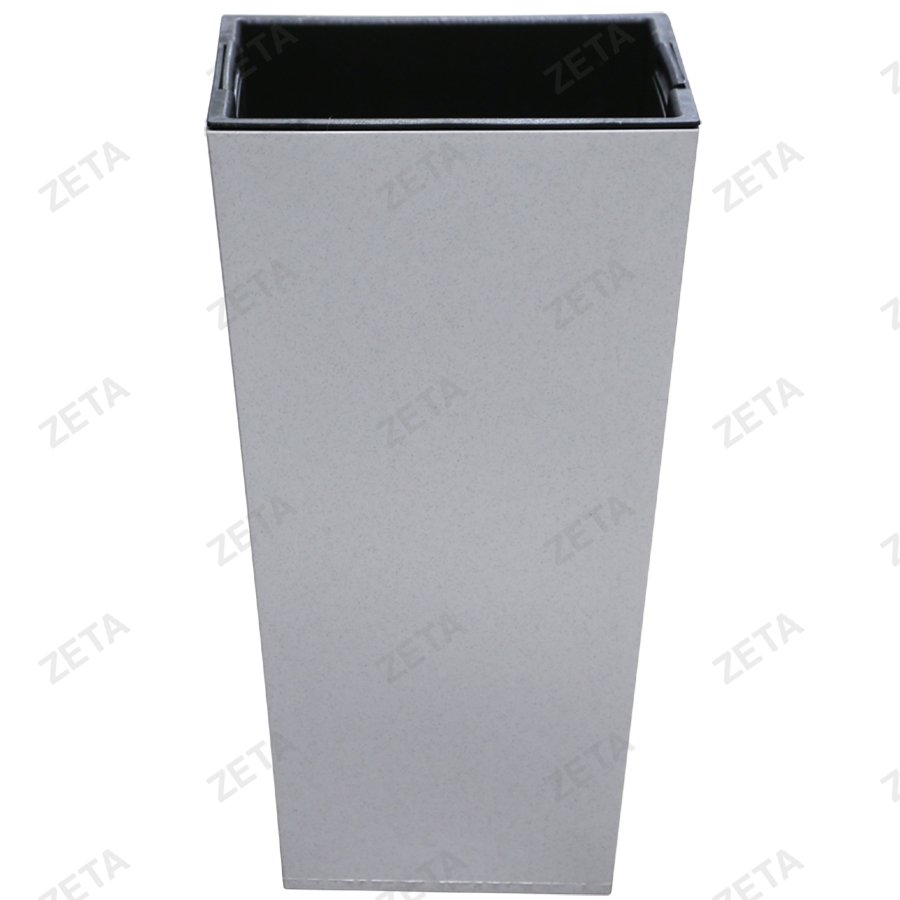 Кашпо для цветов Б (с внутренним горшком) белый мрамор