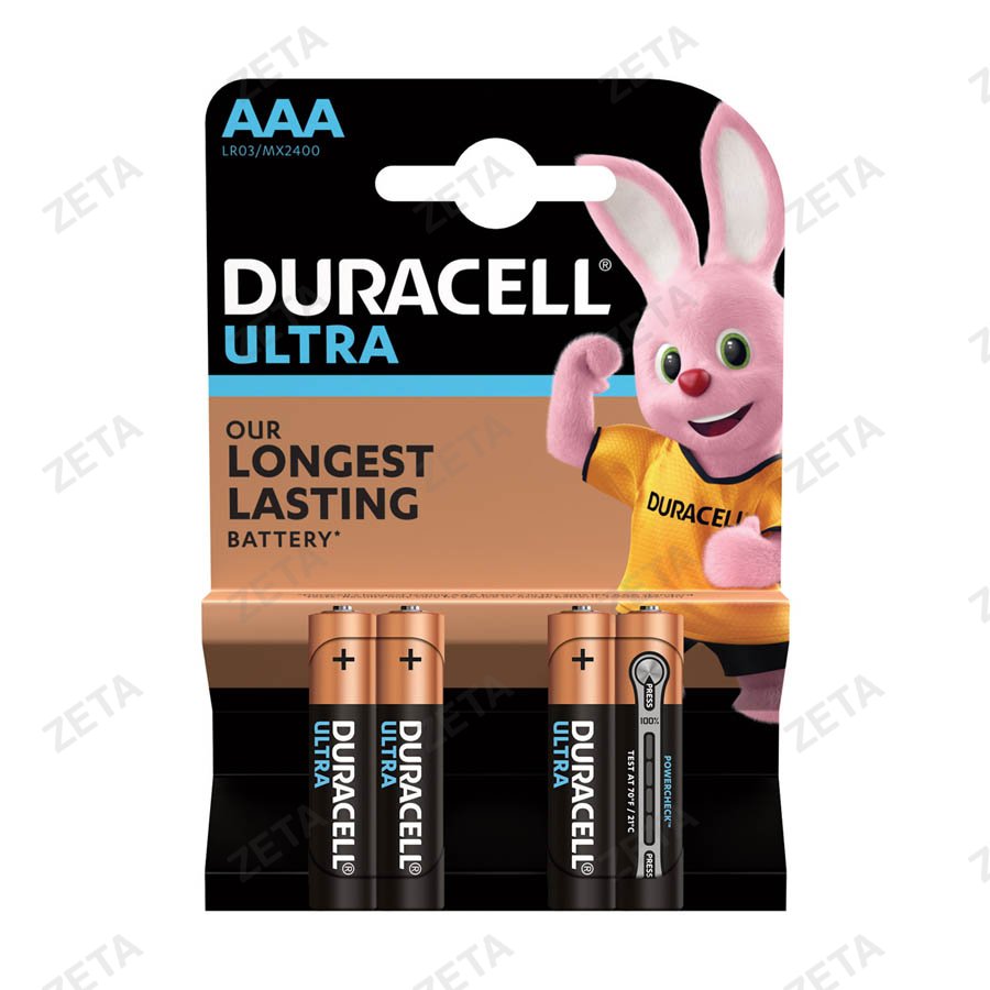 Батарейка "Duracell" 4 шт. №Ultra AAA mon - изображение 1