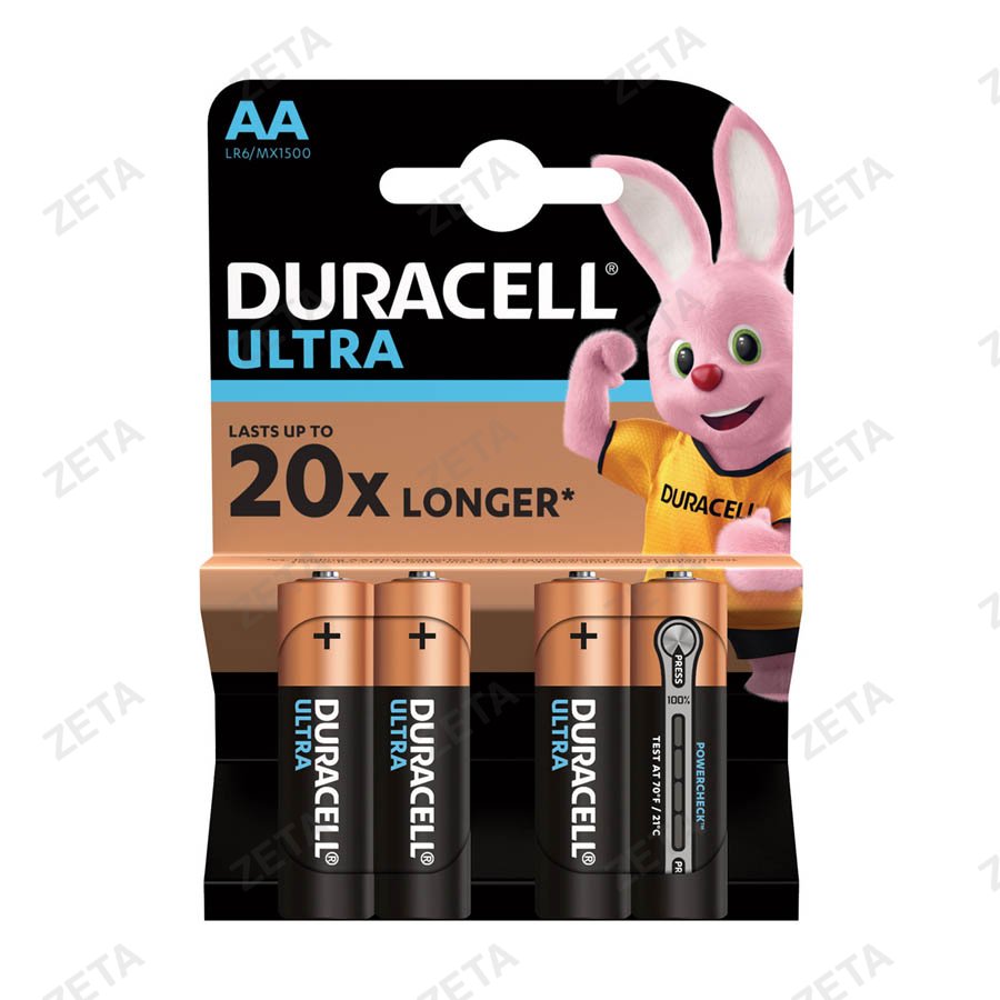 Батарейка "Duracell" 4 шт. №Ultra AA mon - изображение 1