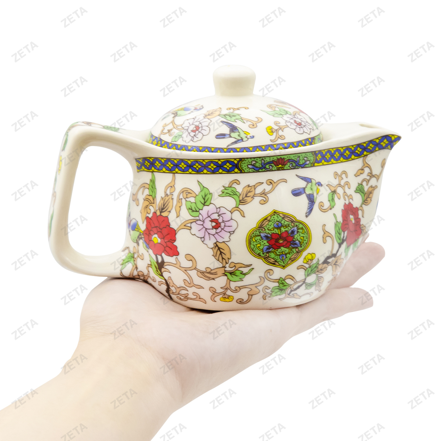 Чайник фарфоровый заварочный с нержавеющим ситечком - изображение 2