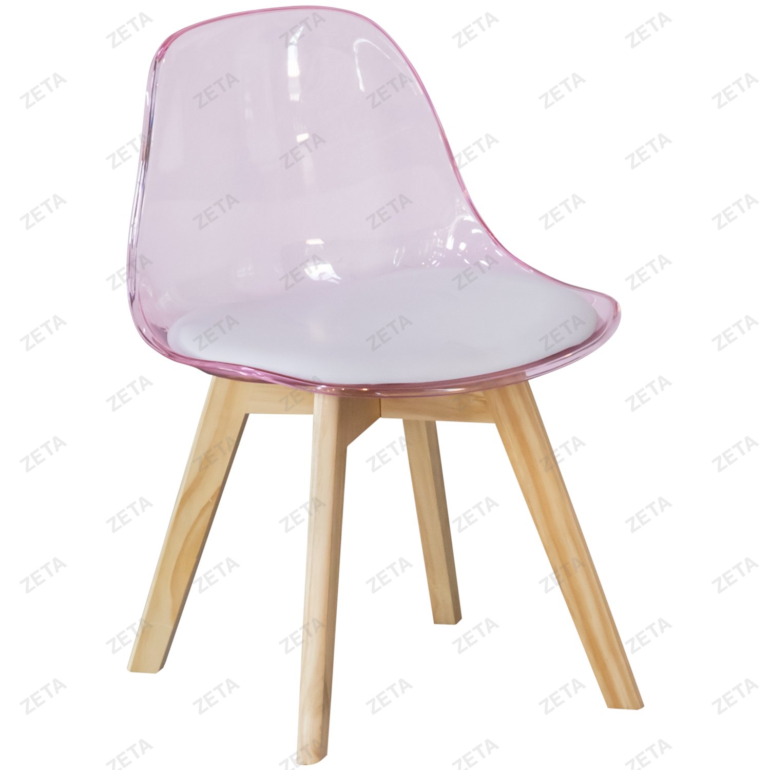 Стул пластиковый детский "S-0253CK" (розовый прозрачный) (ВИ)