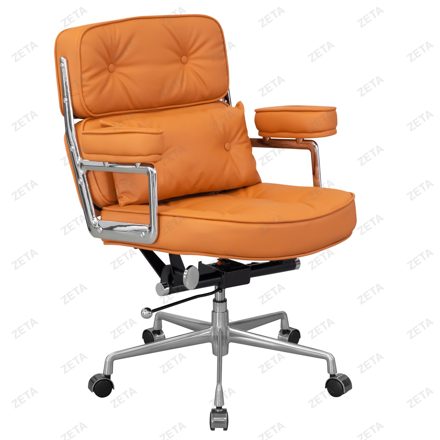 Кресло №656 (каркас и крестовина алюминий) оранжевое (ВИ)