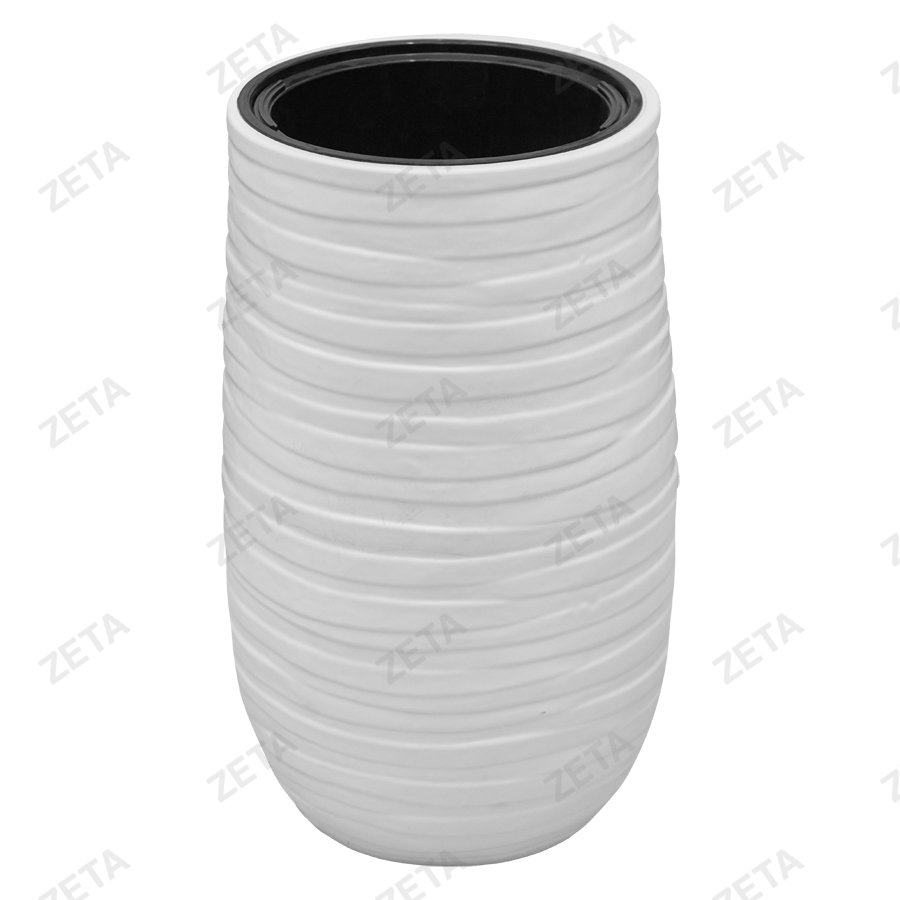 Кашпо для цветов "Лайн Б" белое