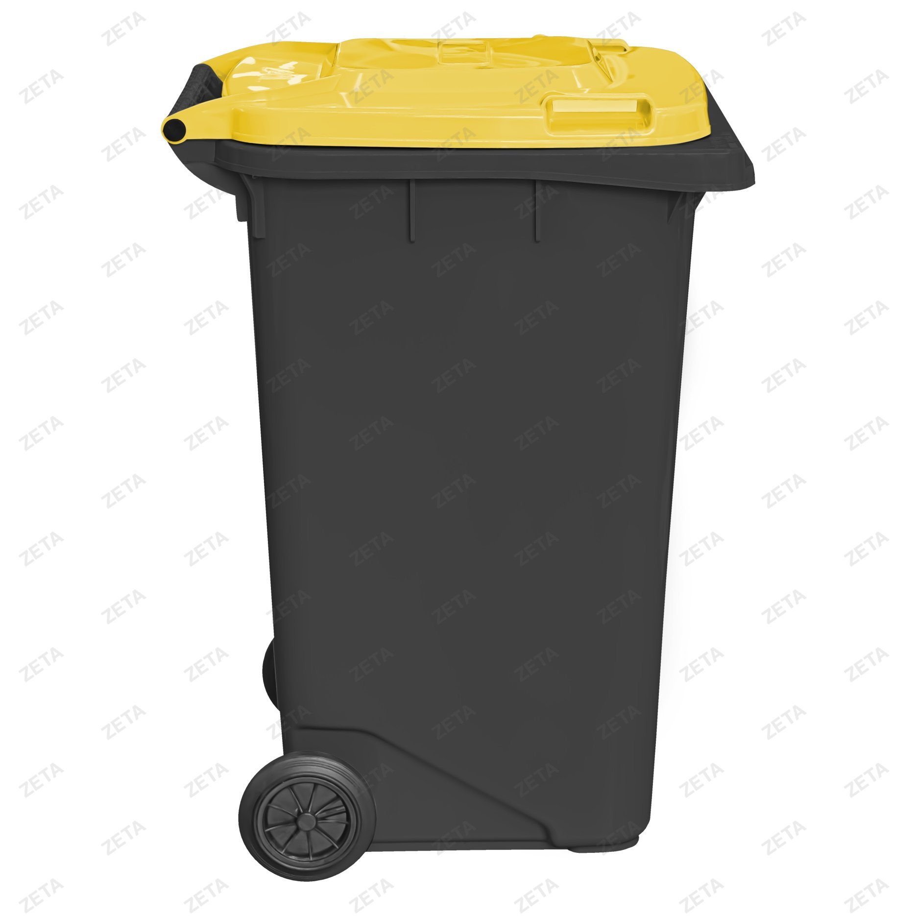 Бак мусорный 280 л. с крышкой, на колесах (комбинированный)