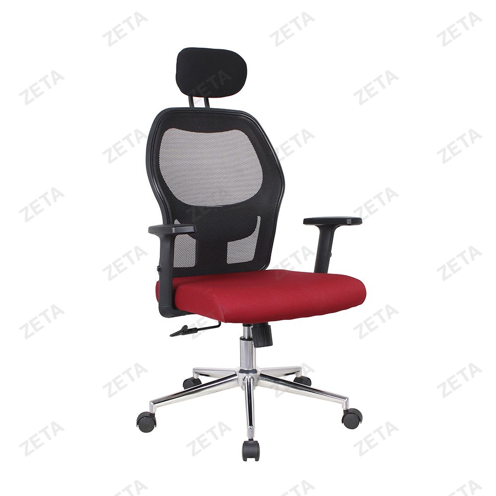 Кресло №SK-6005T (черное, красное сиденье) (ВИ)
