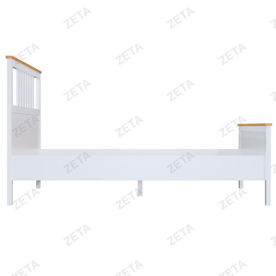 Кровать двойная "Кымор" (1400*2000 мм.) №5031320311 (белый/светло-коричневый) (Лузалес-РФ) - изображение 2