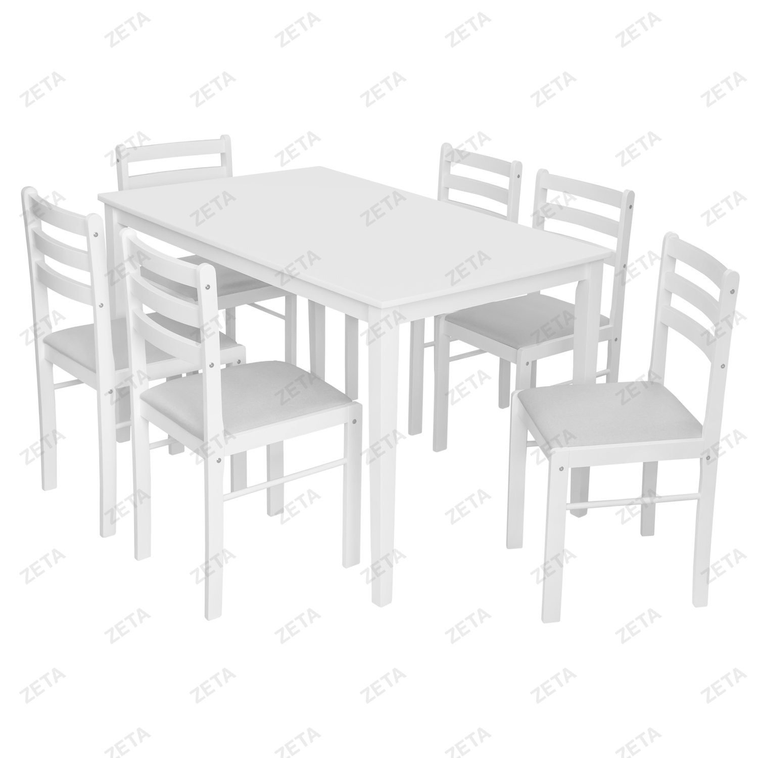 Комплект мебели стол и 6 стульев №RH7009T+ RH168C (белый) - изображение 1