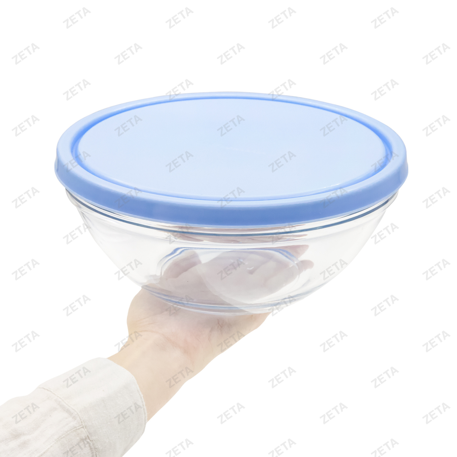 Салатница стеклянная с пластиковой крышкой "Chef-s" №53583 (Blue) (SHP) - изображение 2