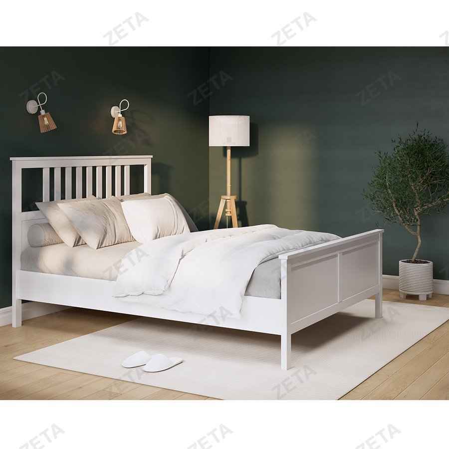 Кровать двойная "Кымор" (1400*2000 мм.) №5031320303 (белый) (Лузалес-РФ) - изображение 5
