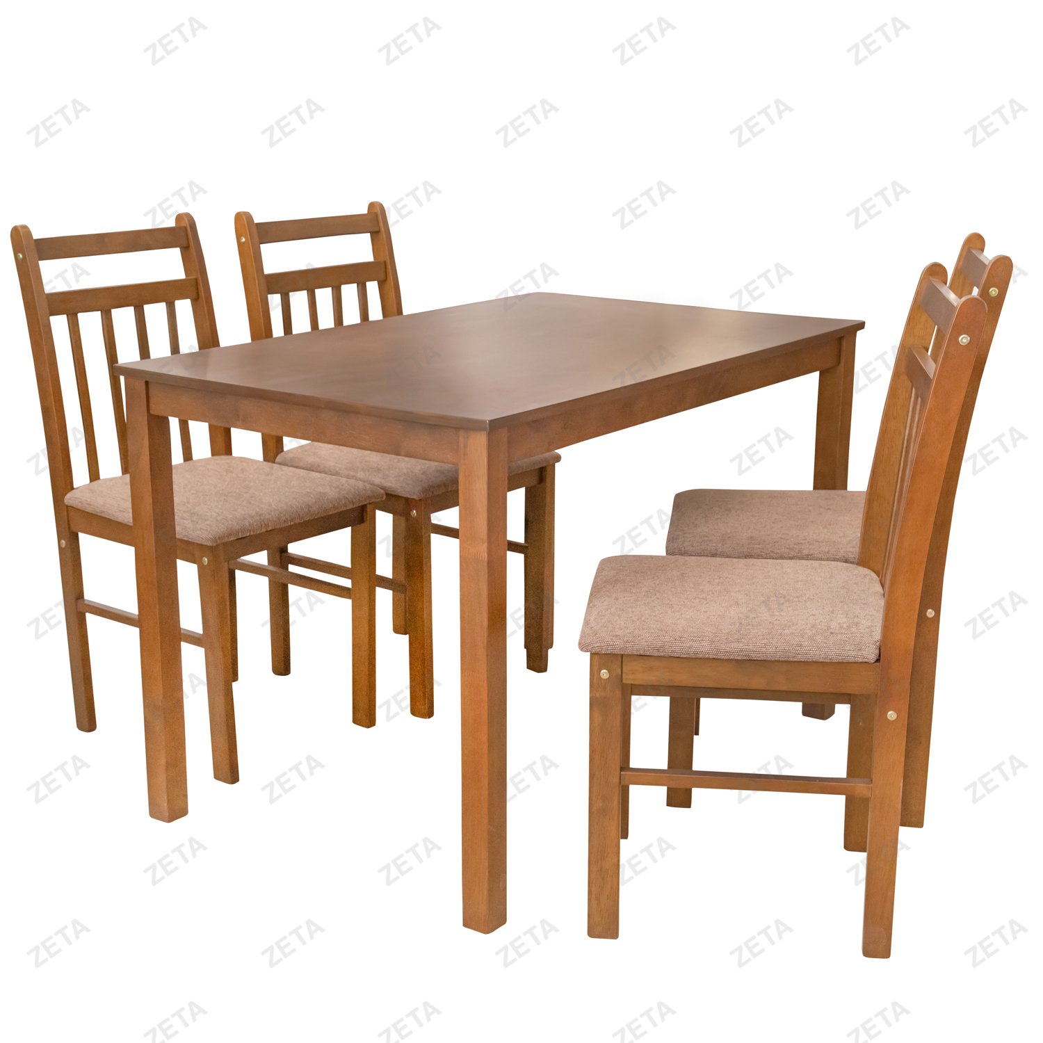 Столовый комплект: стол + 4 стула №ES1006 (эспрессо / коричневый) - изображение 1