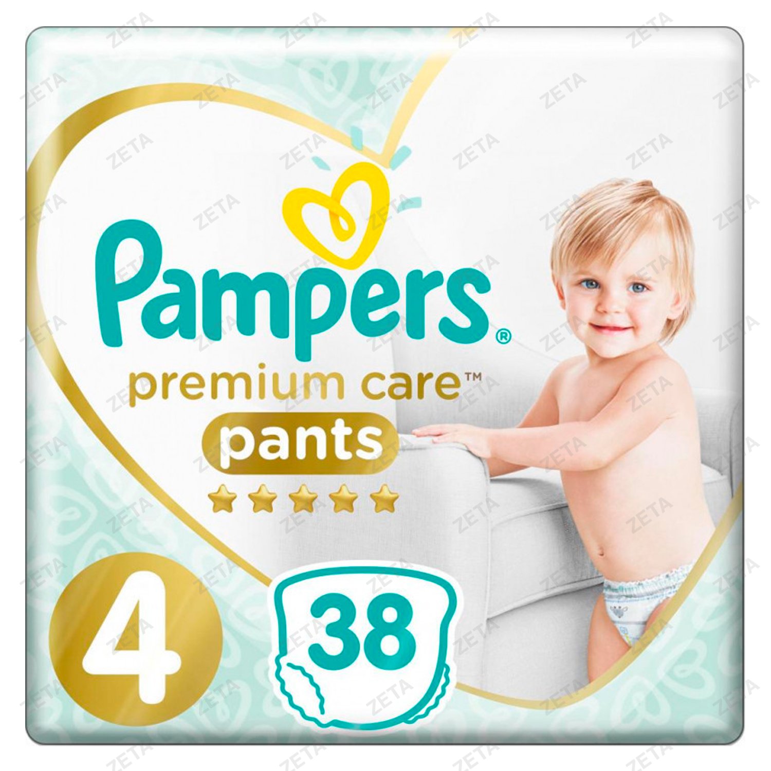 Подгузники-трусики Pampers Premium Care Pants Maxi 38 шт. - изображение 1