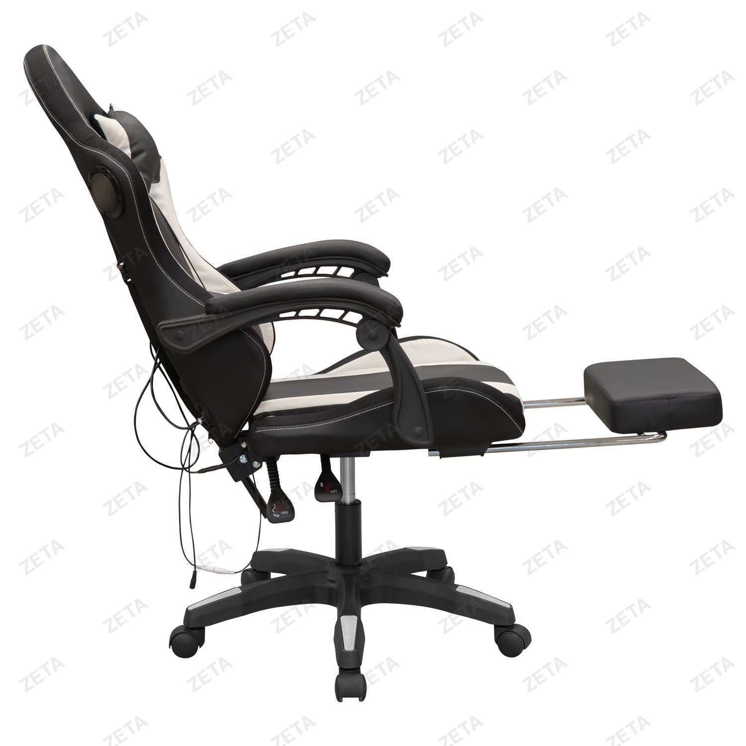 Кресло GM-2023 (черный / белый) (ВИ)