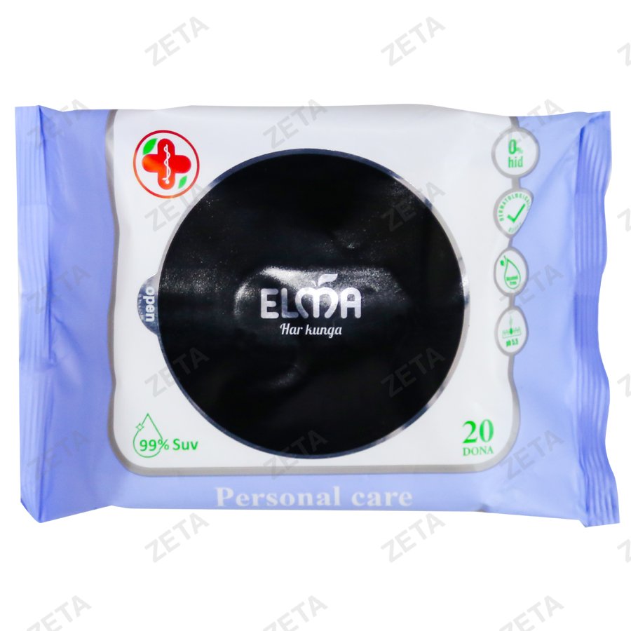 Cалфетки влажные Personal Care для аптек 20 шт. №530 Elma (Узб)