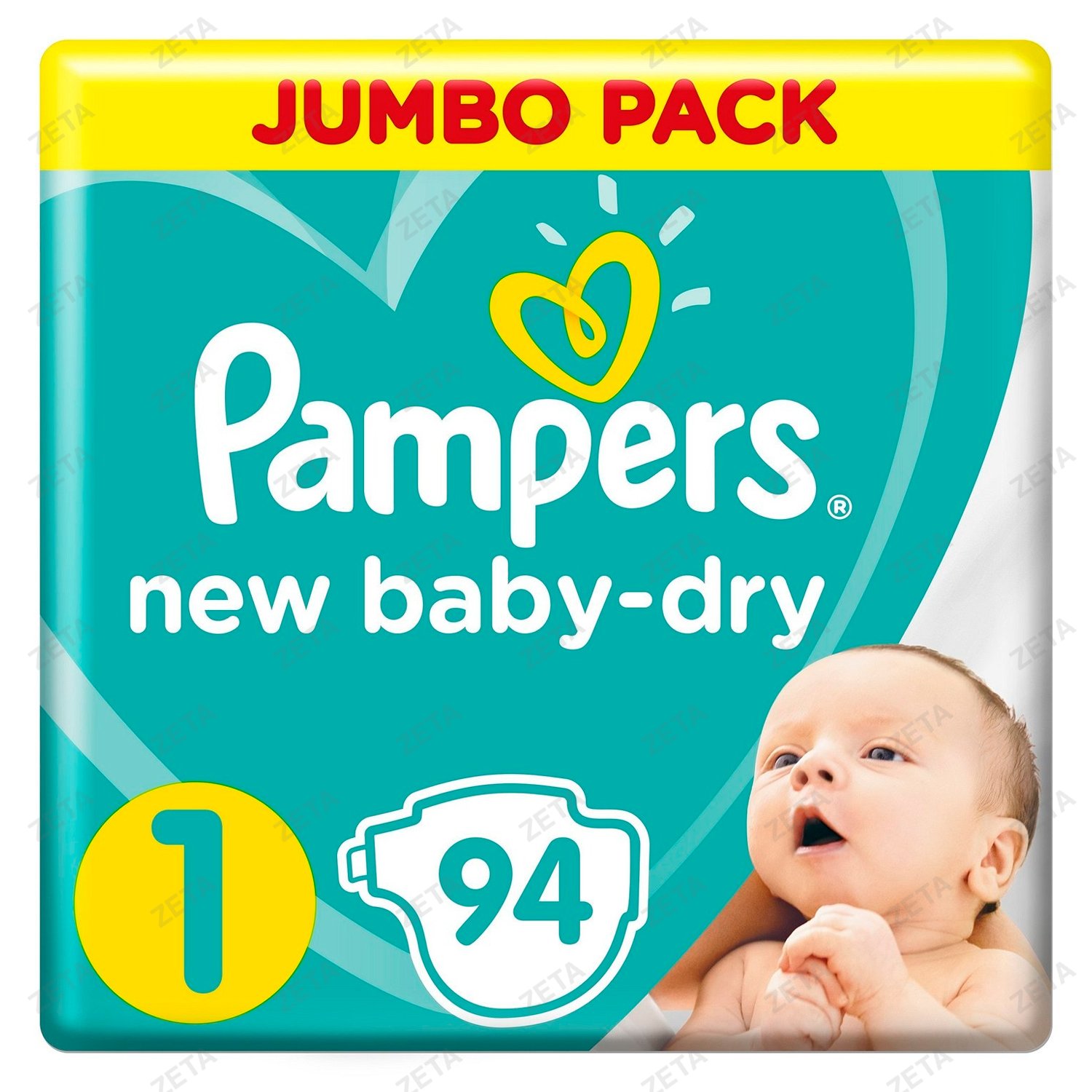 Подгузники Pampers New Baby-Dry Newborn (2-5кг) 94 шт. - изображение 1