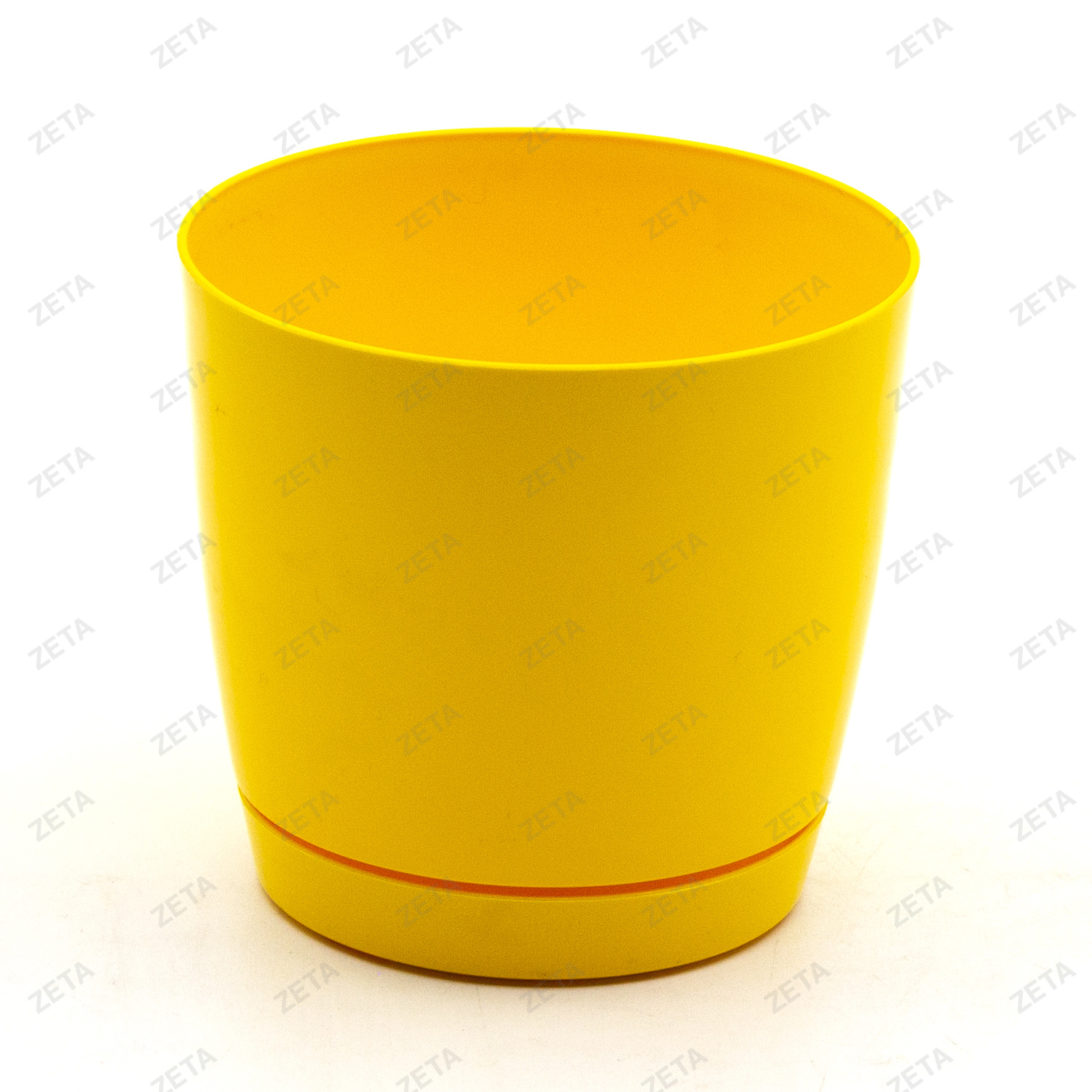 Горшок круглый с поддоном "COUBI 120 DUOP" желтый - изображение 1