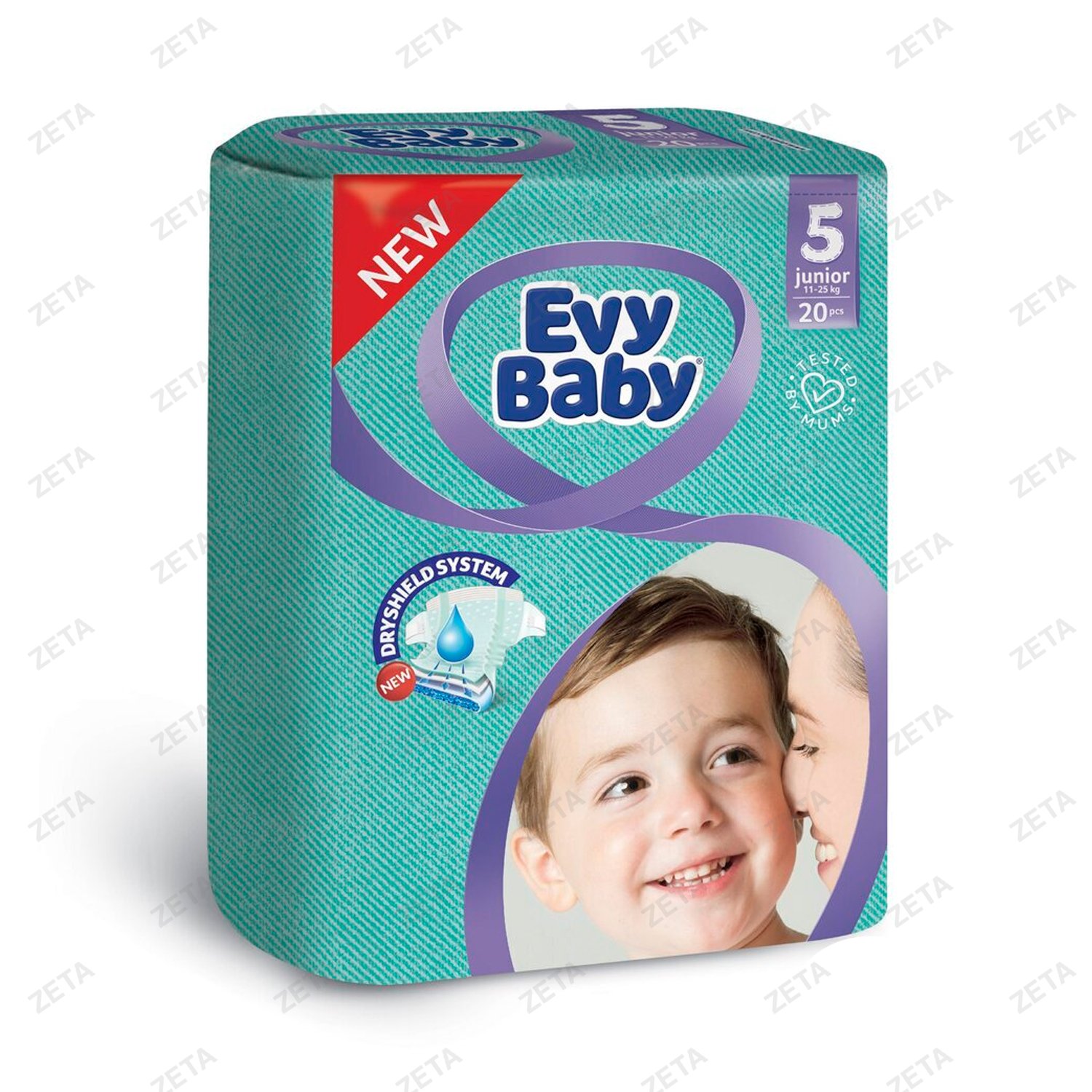 Подгузники Evy Baby 20 шт. "Junior 5" 11-25 кг - изображение 1