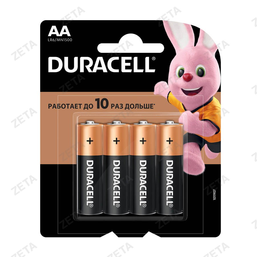 Батарейка "Duracell" 4 шт. №Basic AA mon - изображение 1