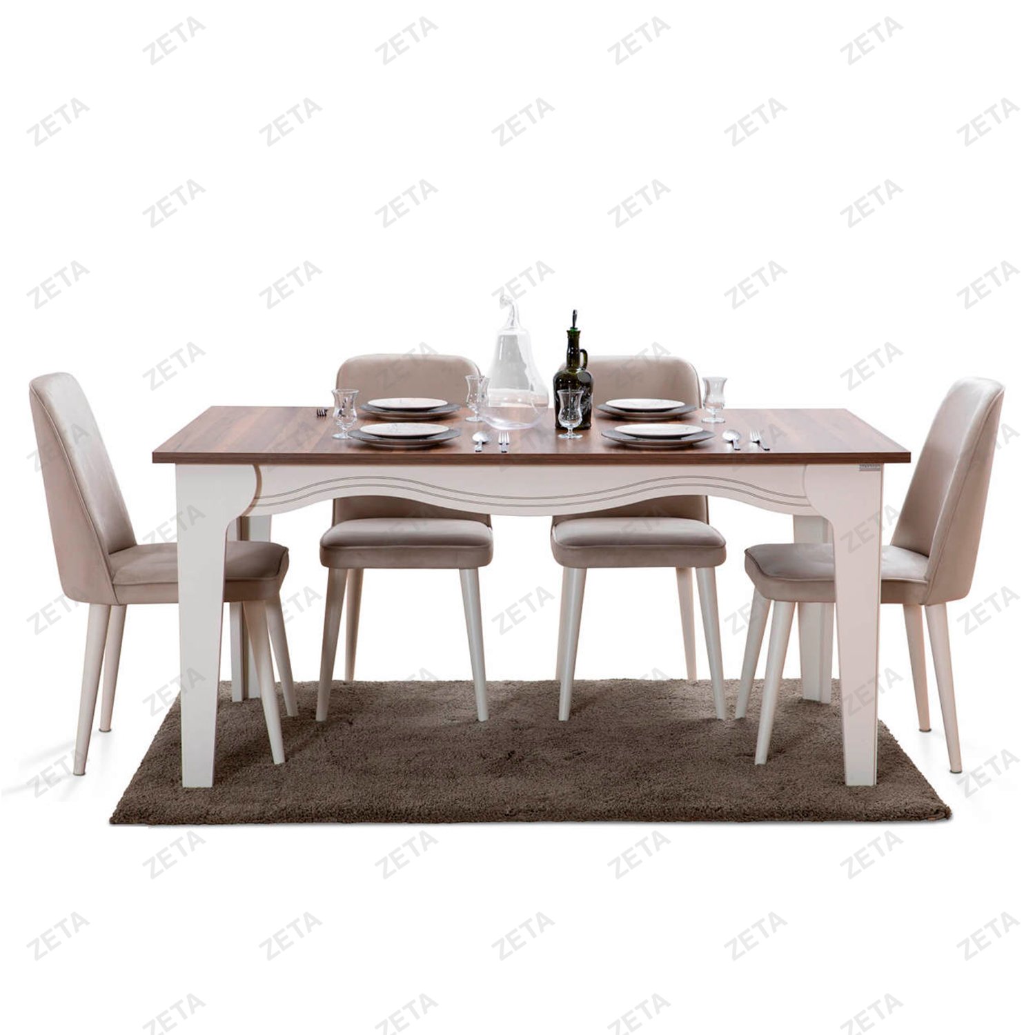 Столовый комплект 1 стол + 6 стульев (K.Rustik)